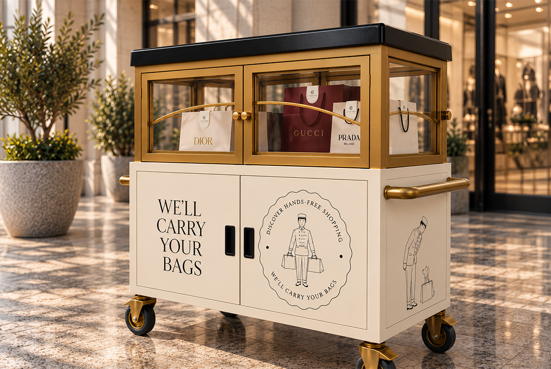 Carrito de lujo para compras sin bolsas